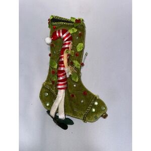 Rare Patience Brewster‎ Mini Stocking Ornament Christmas Holiday Candy Cane  Man